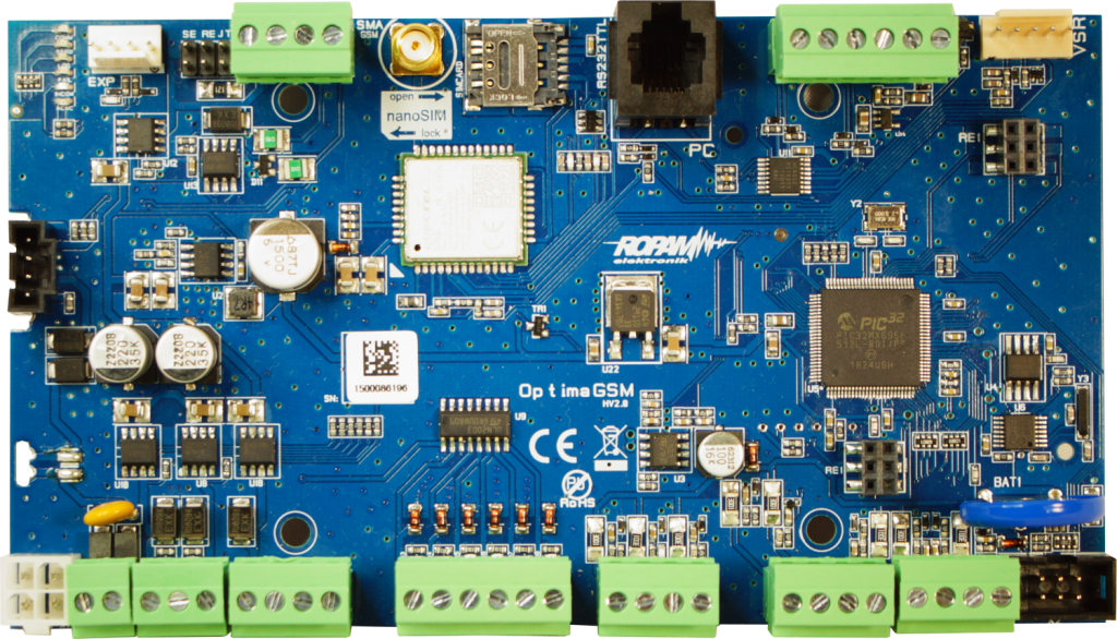 Optima GSM - wygląd układu - Ropam Elektronik